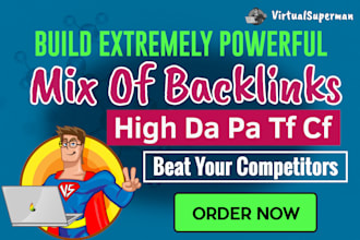 I will help you rank with high authority mix of SEO backlinks